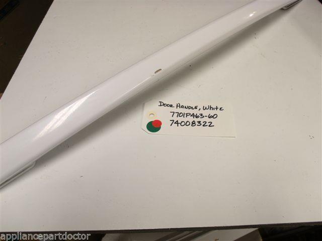 Amana Maytag STOVE 7701P463-60 74008322 Handle, Door (white) (some scratches) Amana Maytag STOVE 7701P463-60 74008322 Handle, Door (white) (some scratches)